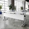 Flash Furniture Palmer 72in. x 24in. HD Nesting Table w/T-Legs, Modesty Panel, 1in. Thick White Tabletop, Gry Frame MT-M7224-T-LEG-WHTGRY-GG - alternate 3